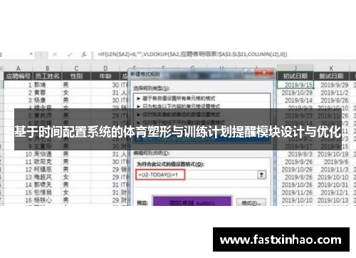 基于时间配置系统的体育塑形与训练计划提醒模块设计与优化